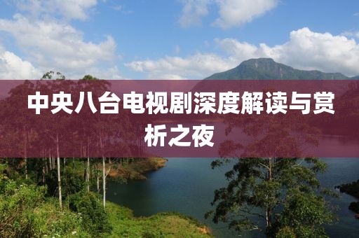 中央八臺(tái)電視劇深度解讀與賞析之夜