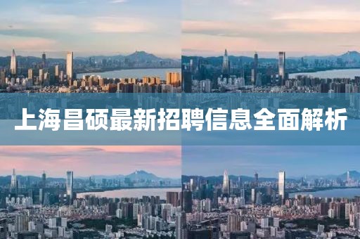上海昌碩最新招聘信息全面解析