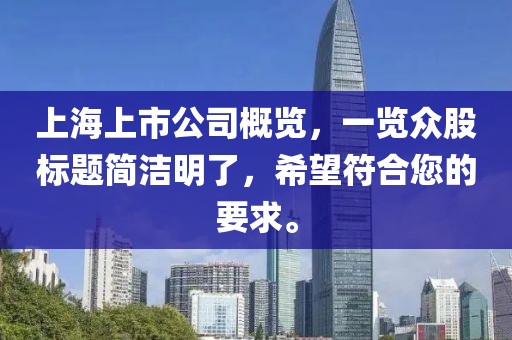上海上市公司概覽，一覽眾股標(biāo)題簡潔明了，希望符合您的要求。