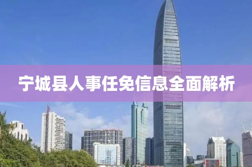 寧城縣人事任免信息全面解析