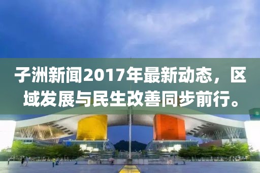 子洲新聞2017年最新動(dòng)態(tài)，區(qū)域發(fā)展與民生改善同步前行。