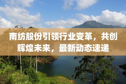 南紡股份引領(lǐng)行業(yè)變革，共創(chuàng)輝煌未來，最新動態(tài)速遞