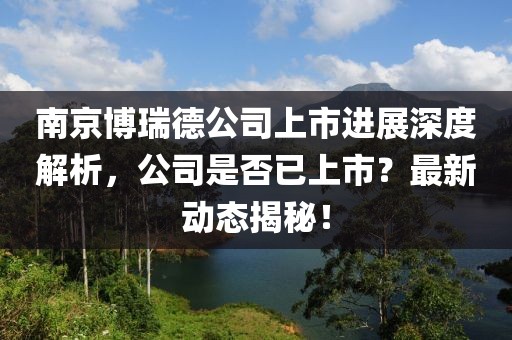 南京博瑞德公司上市進(jìn)展深度解析，公司是否已上市？最新動態(tài)揭秘！