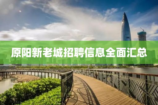 原陽新老城招聘信息全面匯總