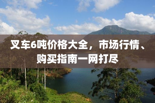 叉車6噸價格大全，市場行情、購買指南一網(wǎng)打盡