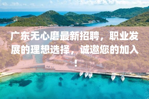 廣東無心磨最新招聘，職業(yè)發(fā)展的理想選擇，誠邀您的加入！