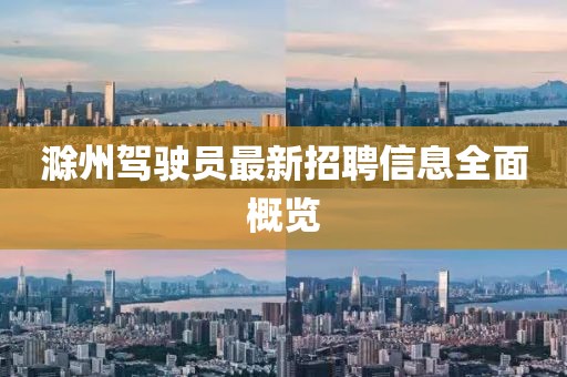 滁州駕駛員最新招聘信息全面概覽