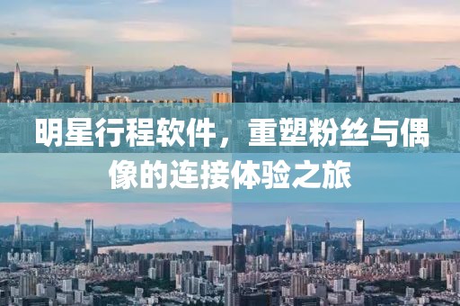 明星行程軟件，重塑粉絲與偶像的連接體驗之旅