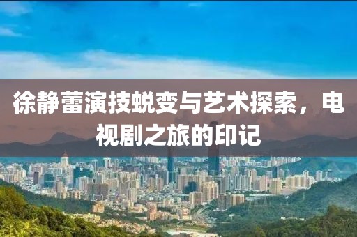 徐靜蕾演技蛻變與藝術(shù)探索，電視劇之旅的印記