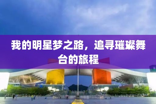 我的明星夢(mèng)之路，追尋璀璨舞臺(tái)的旅程