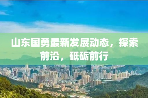 山東國勇最新發(fā)展動態(tài)，探索前沿，砥礪前行