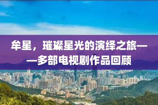 牟星，璀璨星光的演繹之旅——多部電視劇作品回顧