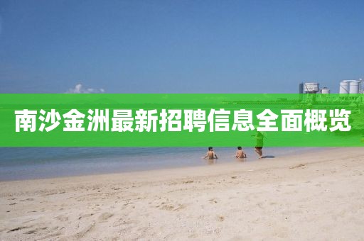 南沙金洲最新招聘信息全面概覽