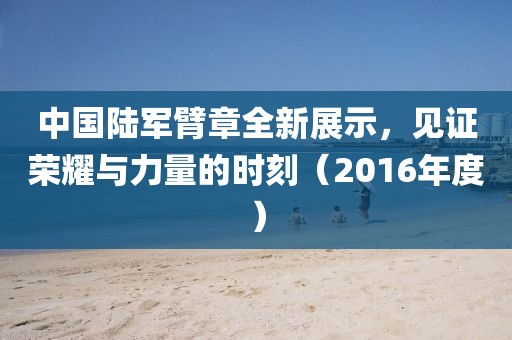 中國陸軍臂章全新展示，見證榮耀與力量的時刻（2016年度）