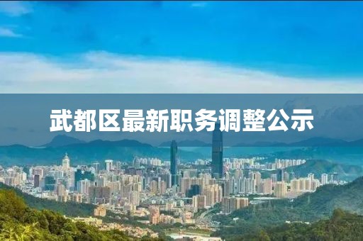 武都區(qū)最新職務(wù)調(diào)整公示