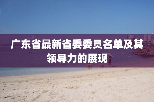 廣東省最新省委委員名單及其領(lǐng)導(dǎo)力的展現(xiàn)