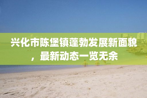 興化市陳堡鎮(zhèn)蓬勃發(fā)展新面貌，最新動態(tài)一覽無余