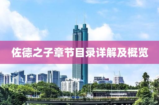 佐德之子章節(jié)目錄詳解及概覽