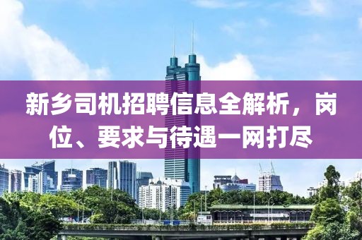 新鄉(xiāng)司機(jī)招聘信息全解析，崗位、要求與待遇一網(wǎng)打盡
