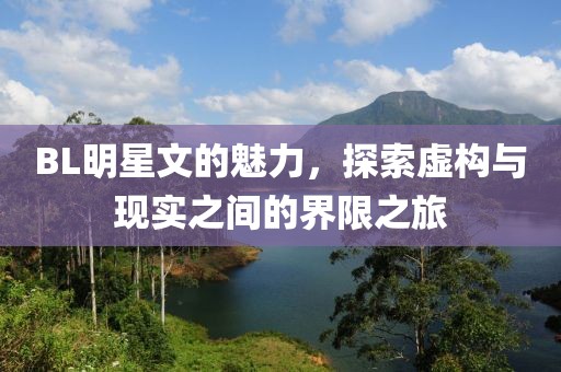 BL明星文的魅力，探索虛構(gòu)與現(xiàn)實(shí)之間的界限之旅