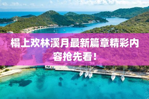 榻上歡林溪月最新篇章精彩內(nèi)容搶先看！