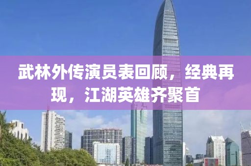 武林外傳演員表回顧，經典再現(xiàn)，江湖英雄齊聚首