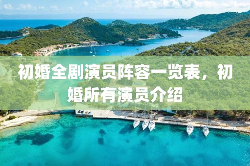 初婚全劇演員陣容一覽表，初婚所有演員介紹