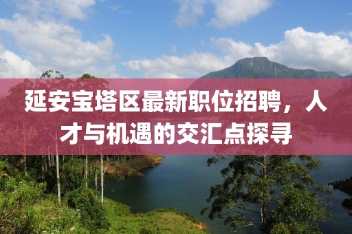 延安寶塔區(qū)最新職位招聘，人才與機遇的交匯點探尋
