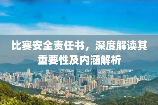 比賽安全責(zé)任書，深度解讀其重要性及內(nèi)涵解析