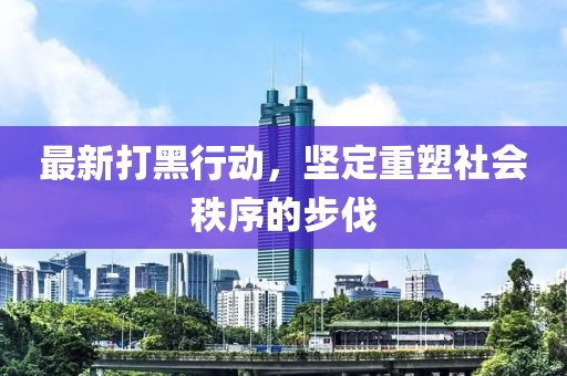 最新打黑行動(dòng)，堅(jiān)定重塑社會(huì)秩序的步伐