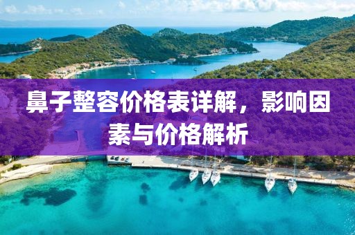 鼻子整容價(jià)格表詳解，影響因素與價(jià)格解析