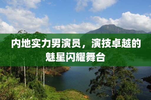 內地實力男演員，演技卓越的魅星閃耀舞臺