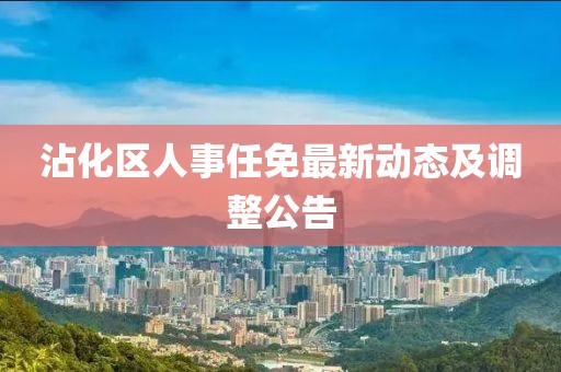 沾化區(qū)人事任免最新動(dòng)態(tài)及調(diào)整公告