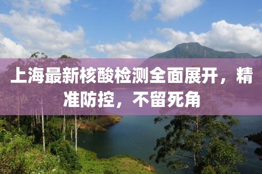 上海最新核酸檢測全面展開，精準(zhǔn)防控，不留死角