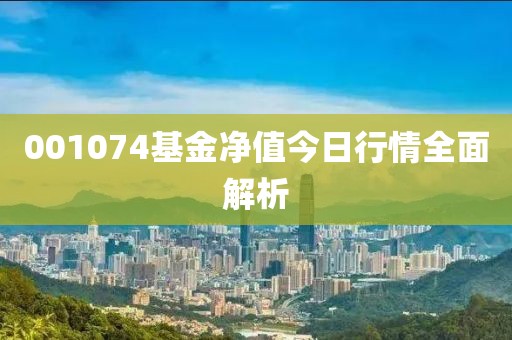 001074基金凈值今日行情全面解析