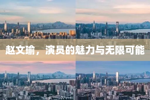 趙文瑜，演員的魅力與無限可能