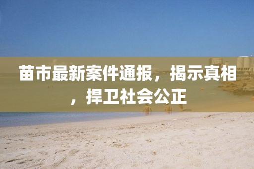 苗市最新案件通報，揭示真相，捍衛(wèi)社會公正