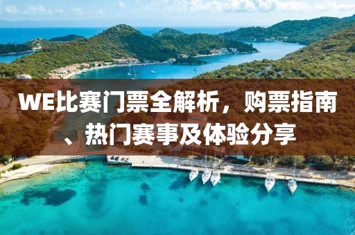 WE比賽門(mén)票全解析，購(gòu)票指南、熱門(mén)賽事及體驗(yàn)分享