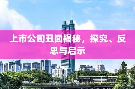 上市公司丑聞揭秘，探究、反思與啟示