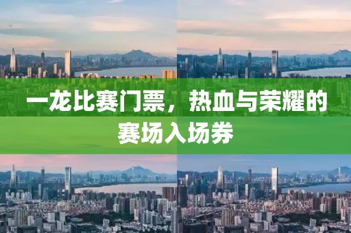 一龍比賽門票，熱血與榮耀的賽場入場券