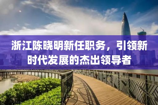浙江陳曉明新任職務(wù)，引領(lǐng)新時(shí)代發(fā)展的杰出領(lǐng)導(dǎo)者