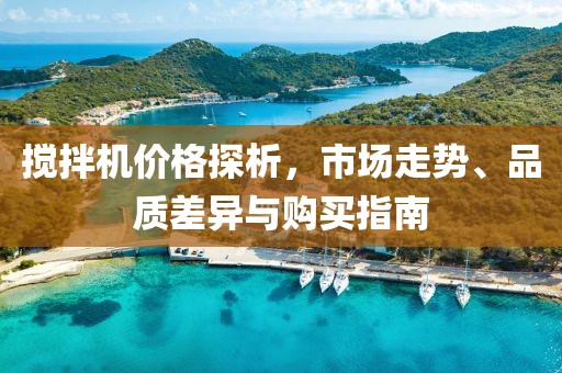 攪拌機價格探析，市場走勢、品質(zhì)差異與購買指南