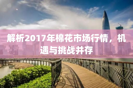 解析2017年棉花市場(chǎng)行情，機(jī)遇與挑戰(zhàn)并存