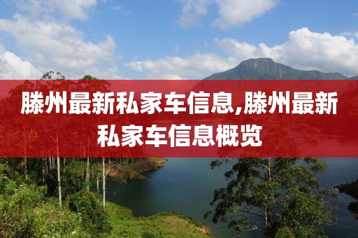 滕州最新私家車信息,滕州最新私家車信息概覽