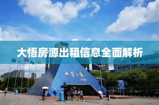 大悟房源出租信息全面解析