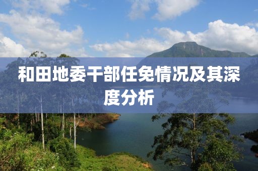 和田地委干部任免情況及其深度分析
