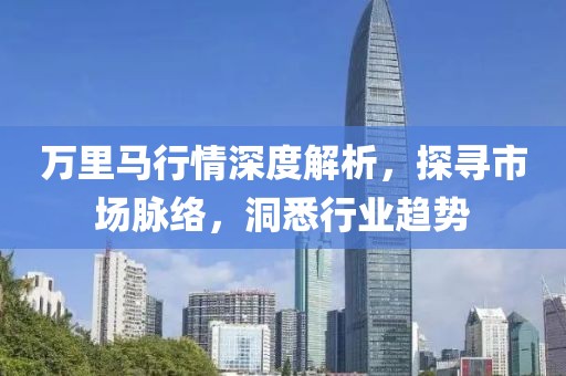 萬里馬行情深度解析，探尋市場脈絡，洞悉行業(yè)趨勢
