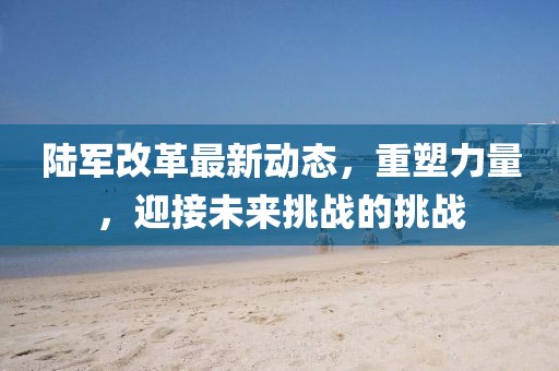 陸軍改革最新動態(tài)，重塑力量，迎接未來挑戰(zhàn)的挑戰(zhàn)
