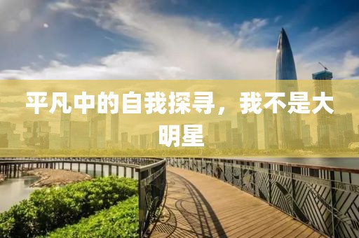 平凡中的自我探尋，我不是大明星