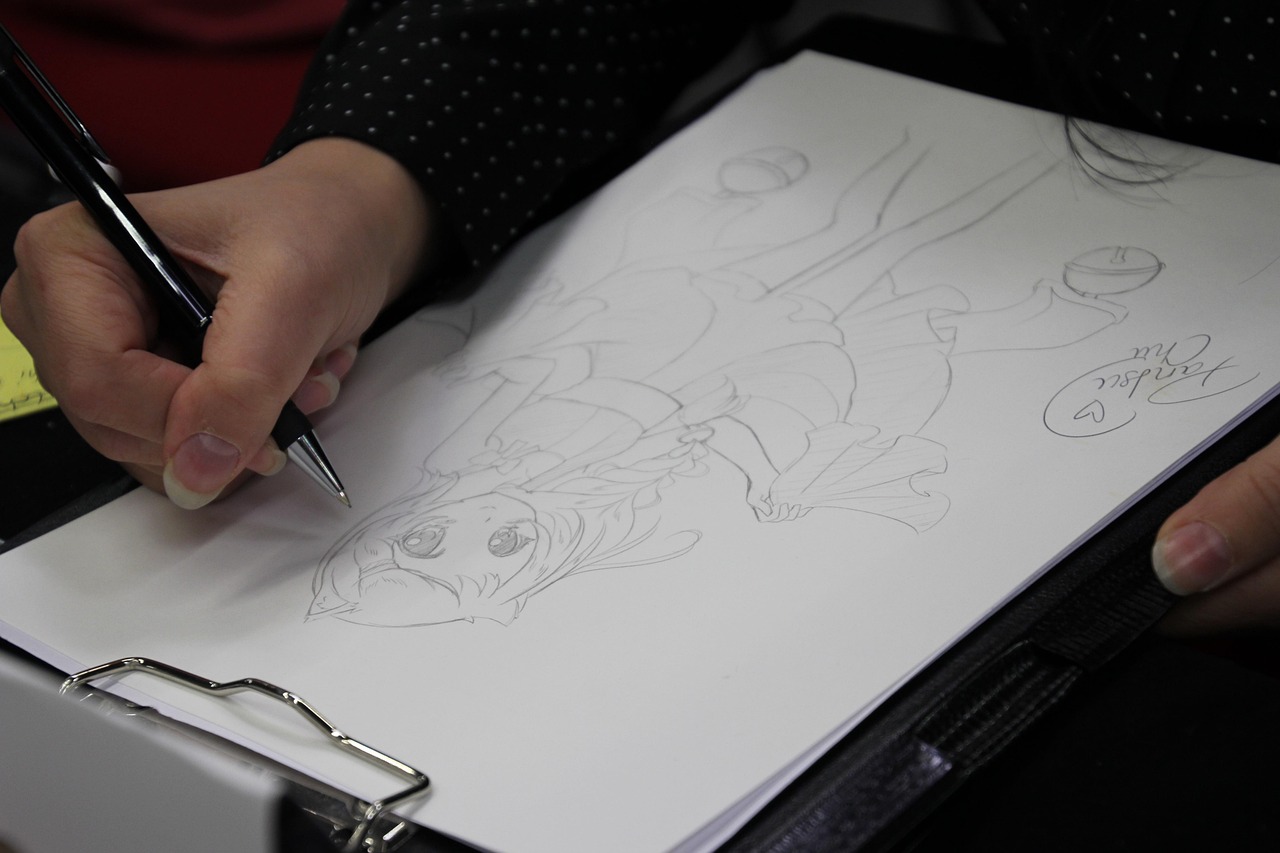 素描畫動(dòng)漫，從黑白線條到彩色世界的藝術(shù)探索之旅